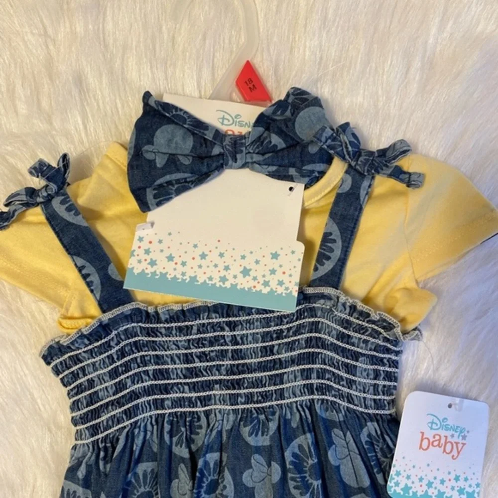 Disney Baby Minnie Mouse Outfit‎ Girls Size 18 Months 3 Piece Set
